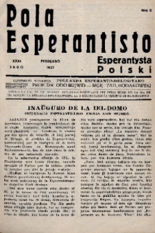 Pola Esperantisto = Esperantysta Polski. J.31, 1937, nr 2