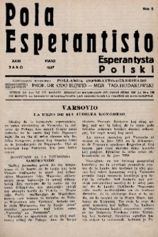 Pola Esperantisto = Esperantysta Polski. J.31, 1937, nr 5