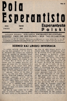 Pola Esperantisto = Esperantysta Polski. J.31, 1937, nr 6