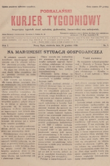 Podhalański Kurjer Tygodniowy : bezpartyjny tygodnik ziemi sądeckiej, grybowskiej, limanowskiej oraz uzdrojowisk. R.1, 1926, nr 7