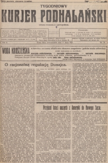 Tygodniowy Kurjer Podhalański : organ Podhala i zdrojowisk. R.2, 1927, nr 28