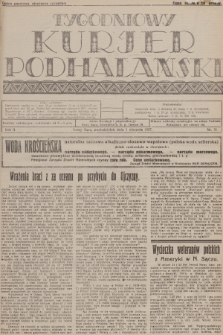 Tygodniowy Kurjer Podhalański. R.2, 1927, nr 31