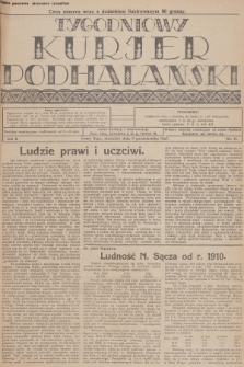 Tygodniowy Kurjer Podhalański. R.2, 1927, nr 41