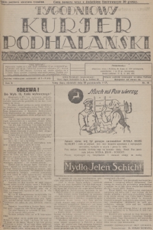 Tygodniowy Kurjer Podhalański. R.2, 1927, nr 44