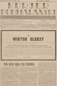 Kurjer Podhalański. R.3, 1928, nr 35