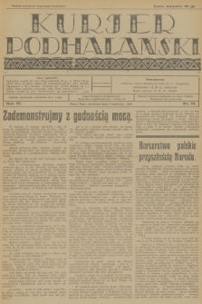 Kurjer Podhalański. R.4, 1929, nr 14