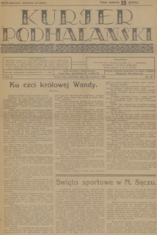 Kurjer Podhalański. R.4, 1929, nr 25