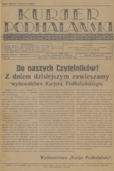 Kurjer Podhalański. R.4, 1929, nr 33