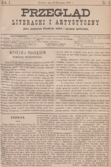 Przegląd Literacki i Artystyczny : pismo poświęcone literaturze, sztuce i sprawom społecznym. R.1, 1882, nr 2 + dod.