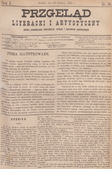 Przegląd Literacki i Artystyczny : pismo poświęcone literaturze, sztuce i sprawom społecznym. R.1, 1882, nr 18 + dod.