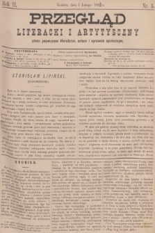 Przegląd Literacki i Artystyczny : pismo poświęcone literaturze, sztuce i sprawom społecznym. R.2, 1883, nr 3 + dod.