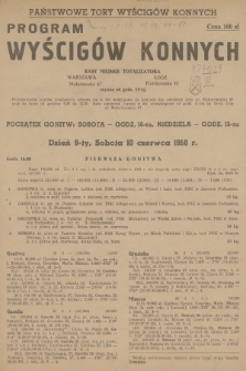 Program Wyścigów Konnych. 1950, nr 9