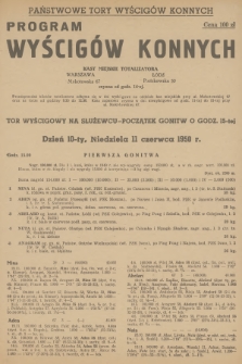 Program Wyścigów Konnych. 1950, nr 10