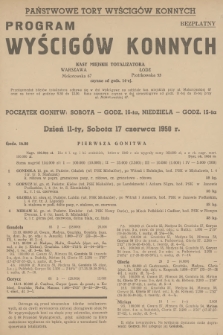 Program Wyścigów Konnych. 1950, nr 11