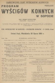 Program Wyścigów Konnych. 1950, nr 21