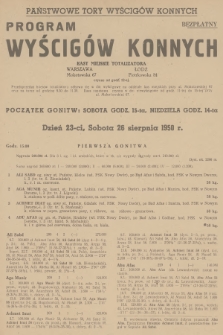 Program Wyścigów Konnych. 1950, nr 28