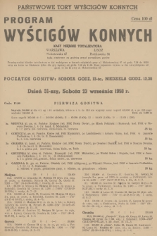Program Wyścigów Konnych. 1950, nr 36