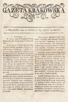 Gazeta Krakowska. 1827, nr 15