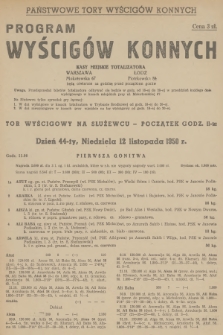 Program Wyścigów Konnych. 1950, nr 49