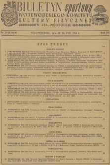 Biuletyn Sportowy Wojewódzkiego Komitetu Kultury Fizycznej w Stalinogrodzie. R.3, 1956, nr 25-26