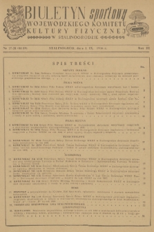 Biuletyn Sportowy Wojewódzkiego Komitetu Kultury Fizycznej w Stalinogrodzie. R.3, 1956, nr 27-28