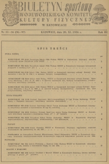 Biuletyn Sportowy Wojewódzkiego Komitetu Kultury Fizycznej w Katowicach. R.3, 1956, nr 35-36