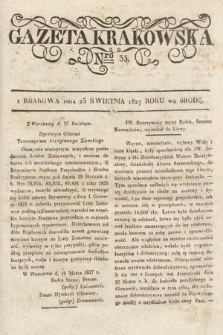 Gazeta Krakowska. 1827, nr 33