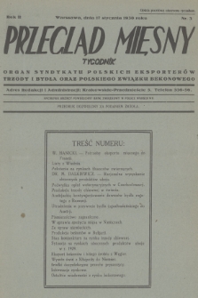 Przegląd Mięsny : organ Syndykatu Polskich Eksporterów Trzody i Bydła oraz Polskiego Związku Bekonowego. R.2, 1930, nr 3