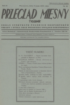 Przegląd Mięsny : organ Syndykatu Polskich Eksporterów Trzody i Bydła oraz Polskiego Związku Bekonowego. R.2, 1930, nr 18