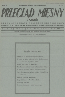 Przegląd Mięsny : organ Syndykatu Polskich Eksporterów Trzody i Bydła oraz Polskiego Związku Bekonowego. R.2, 1930, nr 27