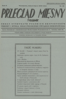 Przegląd Mięsny : organ Syndykatu Polskich Eksporterów Trzody i Bydła oraz Polskiego Związku Bekonowego. R.2, 1930, nr 28