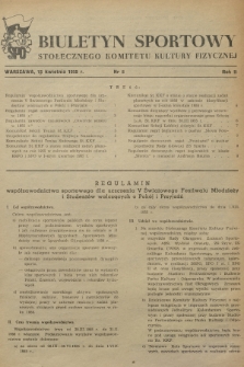 Biuletyn Sportowy Stołecznego Komitetu Kultury Fizycznej. R.2, 1955, nr 8