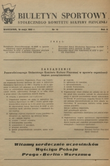 Biuletyn Sportowy Stołecznego Komitetu Kultury Fizycznej. R.2, 1955, nr 10