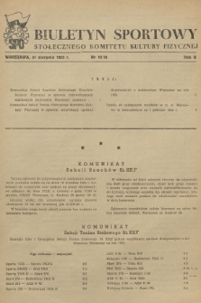 Biuletyn Sportowy Stołecznego Komitetu Kultury Fizycznej. R.2, 1955, nr 15-16