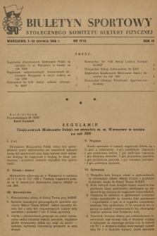 Biuletyn Sportowy Stołecznego Komitetu Kultury Fizycznej. R.3, 1956, nr 11-12