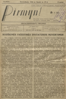 Pirmyn! : socialdemokratų organass. M.2, 1928, № 2