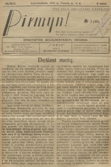 Pirmyn : dvisavaitinis socialdemokratų organas. M.2, 1928, № 3