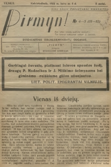 Pirmyn : dvisavaitinis socialdemokratų organas. M.2, 1928, № 4-5