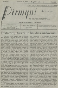 Pirmyn : socialdemokratų organas. M.2, 1928, № 14
