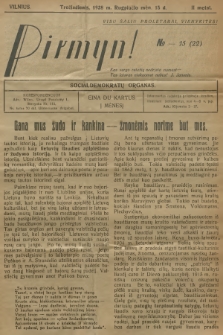 Pirmyn : socialdemokratų organas. M.2, 1928, № 15