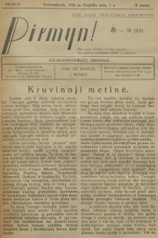 Pirmyn : socialdemokratų organas. M.2, 1928, № 16