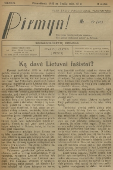 Pirmyn : socialdemokratų organas. M.2, 1928, № 19