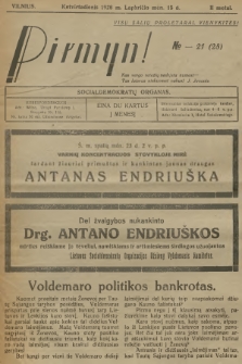 Pirmyn : socialdemokratų organas. M.2, 1928, № 21