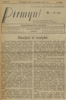 Pirmyn : socialdemokratų organas. M.2, 1928, № 22