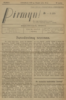 Pirmyn! : socialdemokratų organas. M.3, 1929, № 2