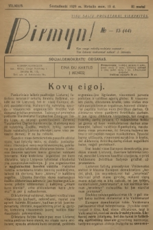 Pirmyn! : socialdemokratų organas. M.3, 1929, № 13