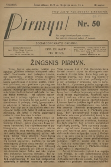 Pirmyn! : socialdemokratų organas. M.3, 1929, № 19