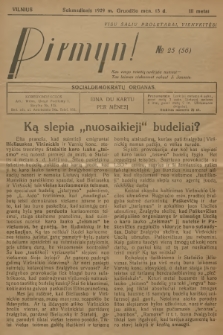Pirmyn! : socialdemokratų organas. M.3, 1929, № 25