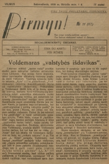 Pirmyn! : socialdemokratų organas. M.4, 1930, № 11