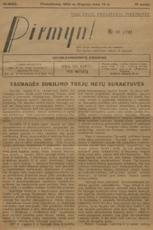 Pirmyn! : socialdemokratų organas. M.4, 1930, № 18